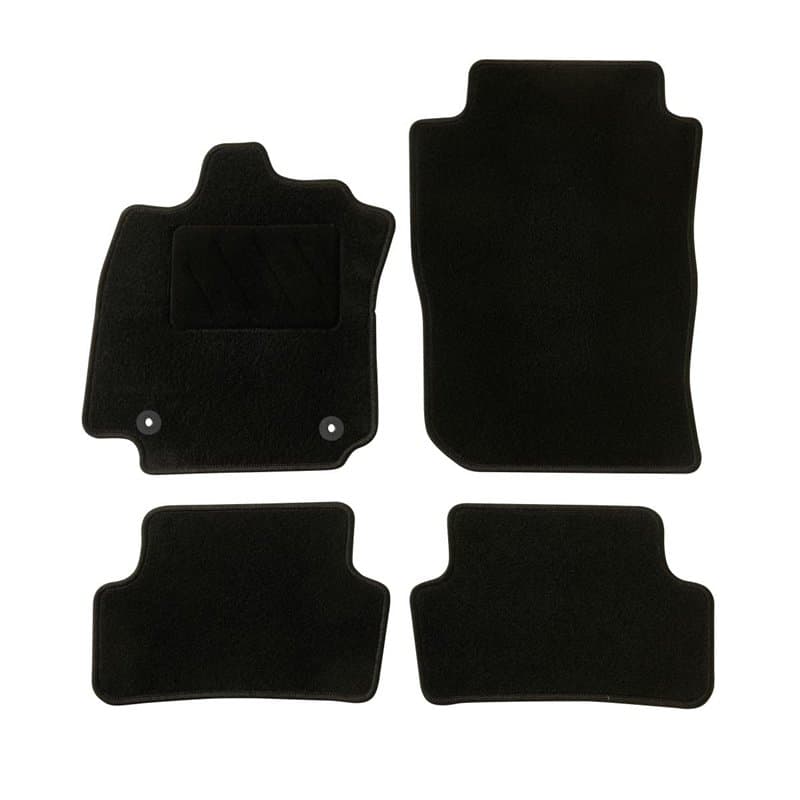 DBS - Tapis de Voiture - sur Mesure pour Clio 4 (2012-2019) - avec Clips de Fixation - Tapis de Sol antidérapant pour Automobile
