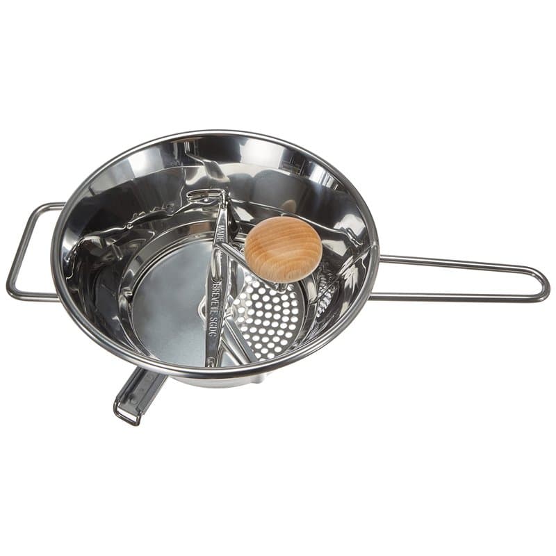 GUILLOUARD 10760 Moulin à Légumes Inox D.24cm Premium Poignée Bois, Neutre