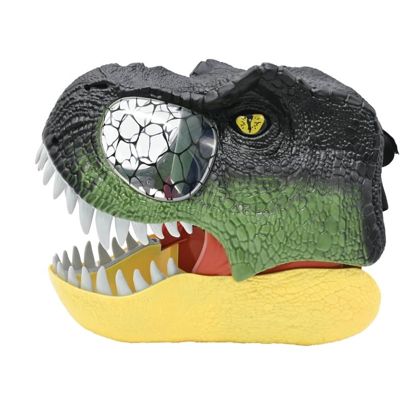 Lexibook, Masque de Dinosaure, Mâchoire Mobile, Jouet réaliste avec rugissements et Effets Lumineux, Facile à Mettre, Vert, RPDI