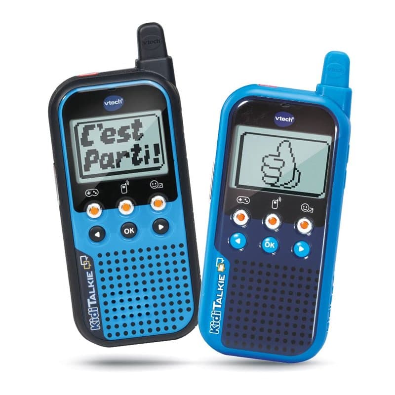Vtech - Kidi Talkie - Bleu - Talkie-Walkie Enfants avec écran et Jeux, Jouet électronique éducatif – Version FR