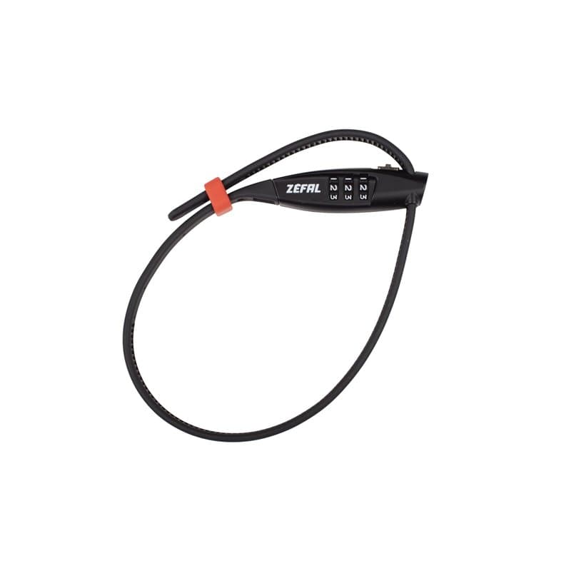 ZEFAL K-Traz Zip3 - Sangle Antivol à Code à 3 Chiffres - Antivol Collier de Serrage - Antivol de Selle ou Casque - Compact et Ré