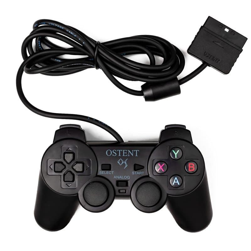 OSTENT Câblé Analogique Contrôleur Gamepad Joystick Joypad Compatible pour Sony PS2 PSone PSX Console Double Shock Jeux Vidéo
