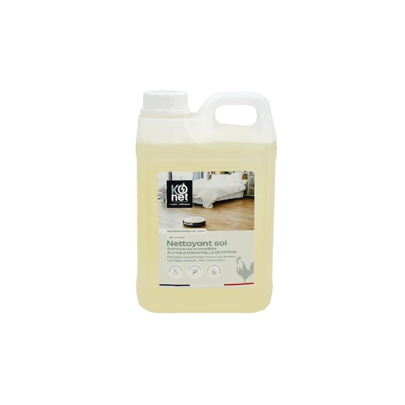 K-ONET - Nettoyant Sol - Robots laveur - Huile essentielle de citron - Pour carrelages, parquets et lino - Environ 140 lavages -