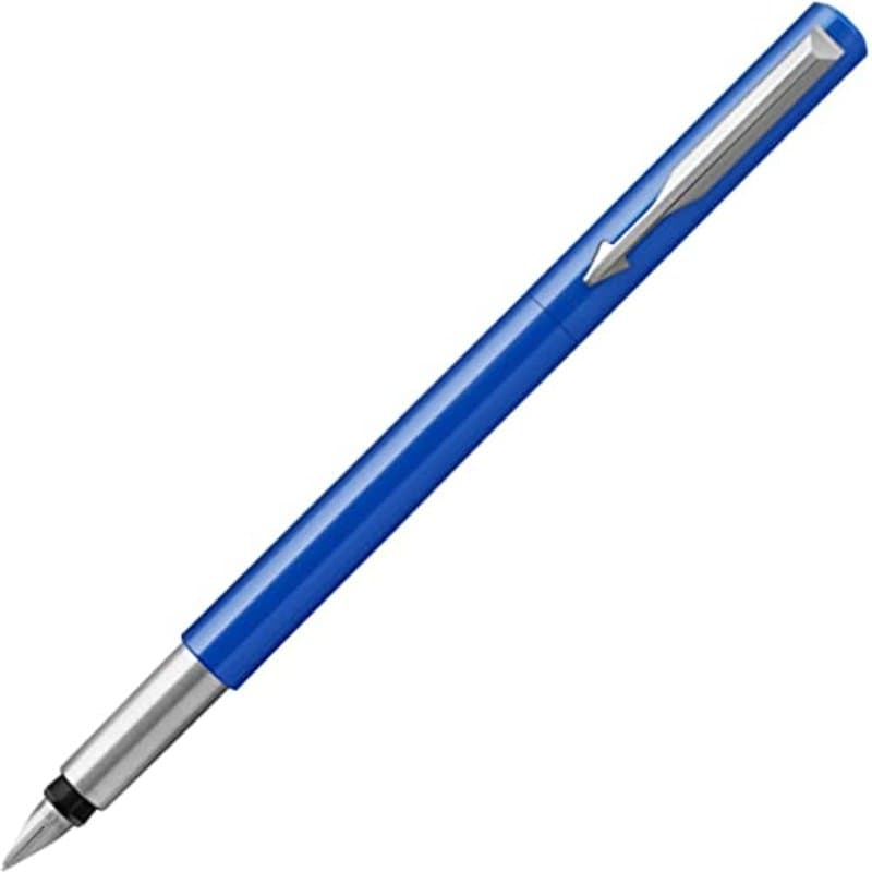 Parker Vector stylo plume, Bleu, pointe fine, encre bleue, emballage blister