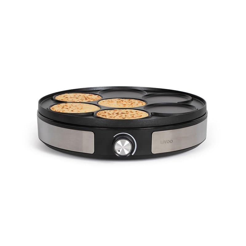 Livoo – Crêpière réversible DOP247 - Ø33 cm/Ø10 cm, 1500W, thermostat réglable, accessoires inclus
