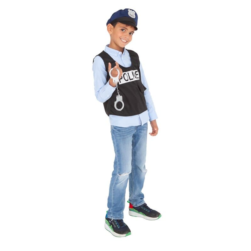 RUBIES - Kit de Policier pour Enfants - Taille Unique 5 à 8 Ans - Costume de Policier Français avec Casquette, Plastron et Menot