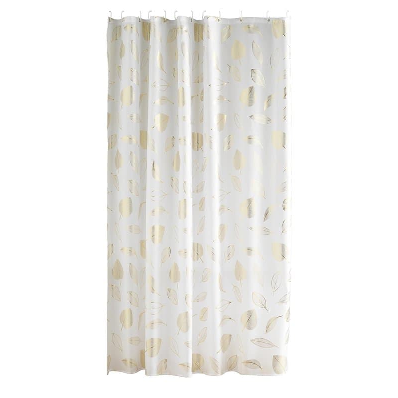 Douceur d'Intérieur, Rideau de Douche avec Crochets (180 x 200 cm) Joya, Polyester Imprimé Métallisé