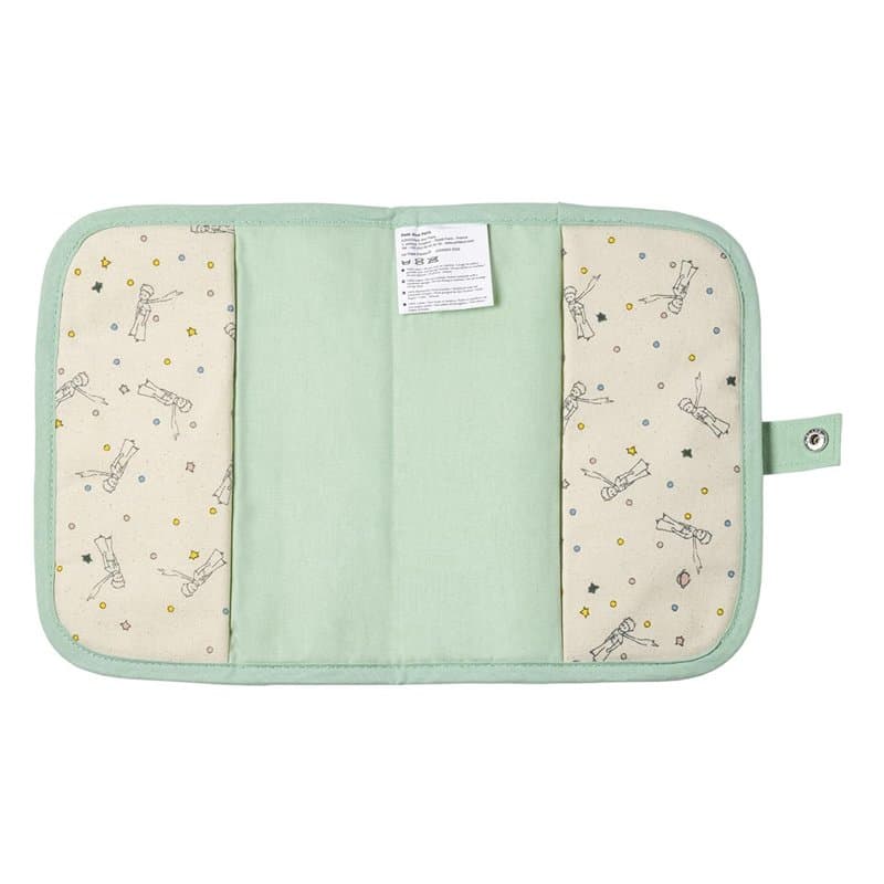 LE PETIT PRINCE - PROTEGE CARNET DE SANTE - COTON - VERT - 17 x 23,5 x 1,5.