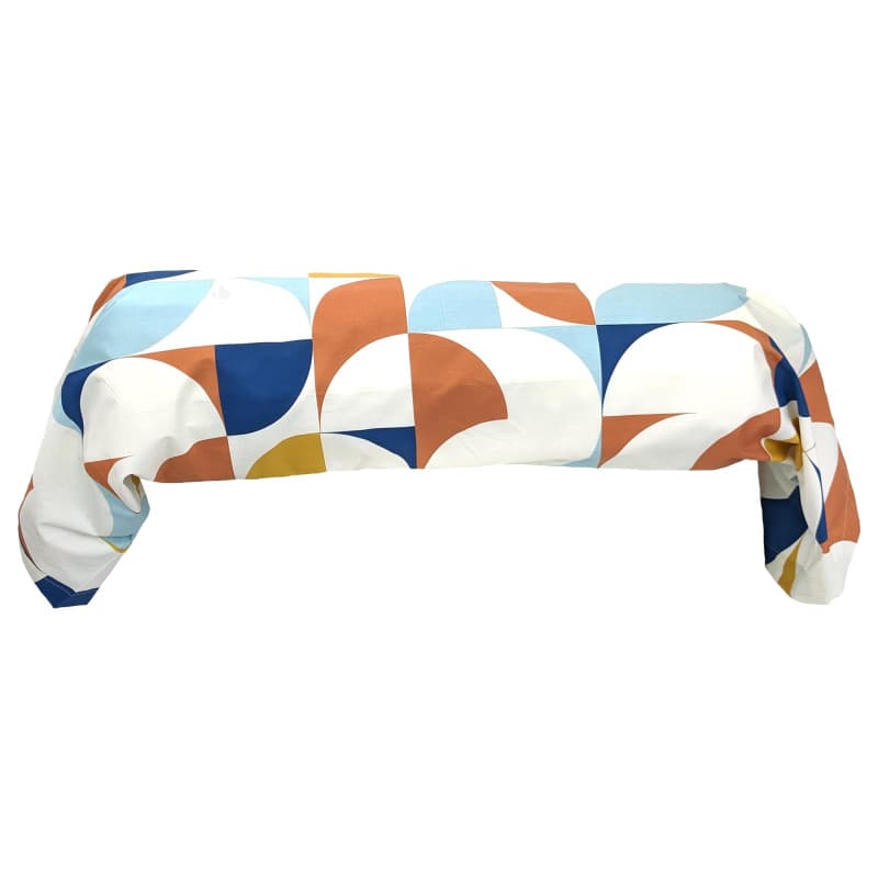 Linnea Taie de traversin 200x43 cm Percale de Coton MODULO Bleu Cobalt