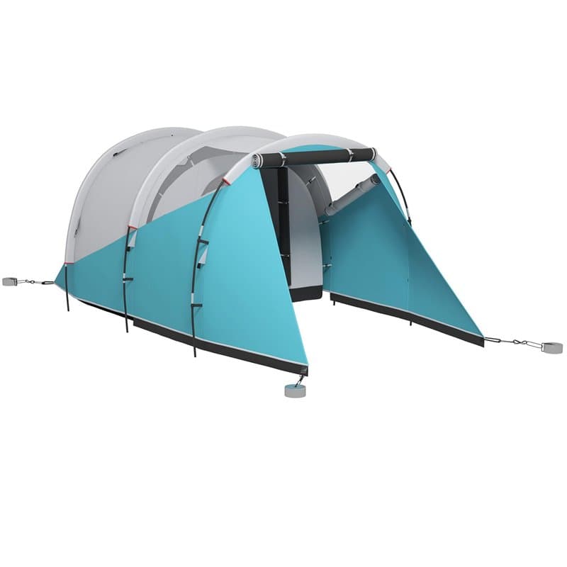 Outsunny Tente de Camping familiale 4-5 Personnes, Tente Tunnel imperméable, 2 Portes + fenêtres, ventilée, Facile à Monter, 4,6