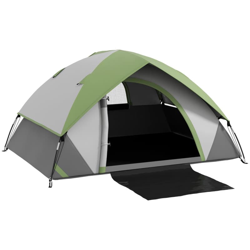 Outsunny Tente de Camping pour 2 Personnes 3-4 Saison 3000 mm imperméable et ventilée, Tente dôme légère à Installation Facile,