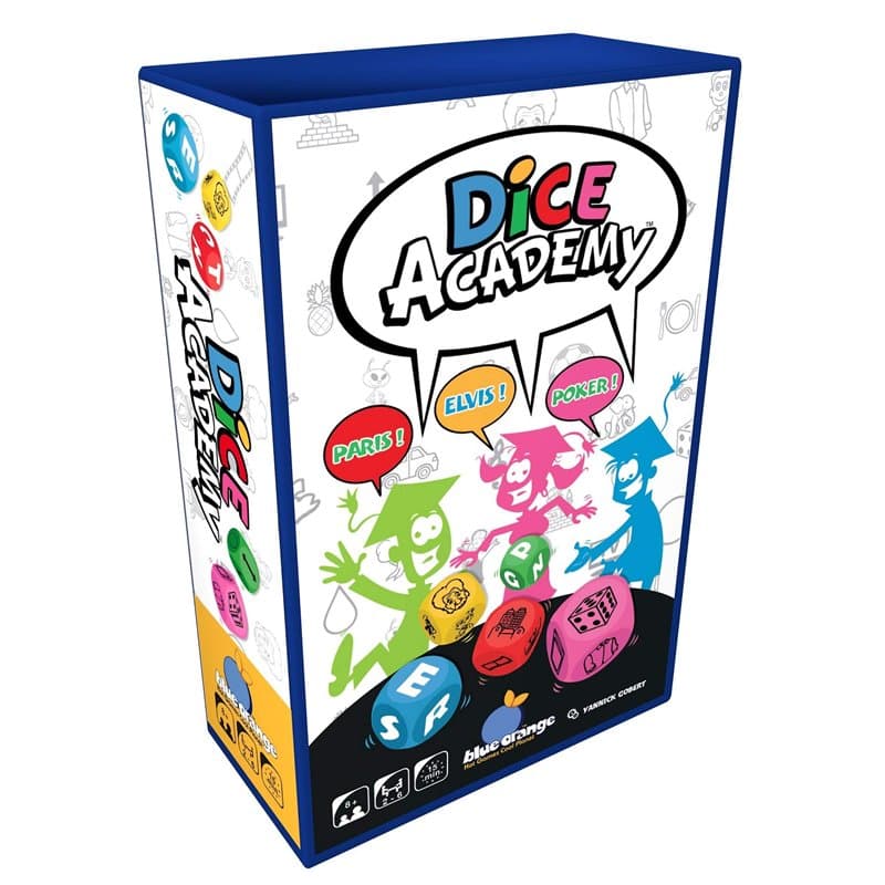 Blue Orange - Dice Academy - Jeu de Dé - Petit bac avec des dés ! Un jeu de lettres fun et amusant - Jeu de rapidité et de Conna
