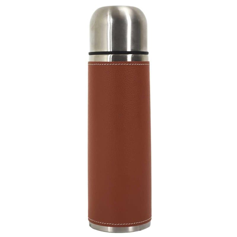 COOK CONCEPT, KA0374, Bouteille Isotherme 50 cl en INOX, Design élégant en Simili Peau, idéale pour Le Bureau et Les Sorties, ma