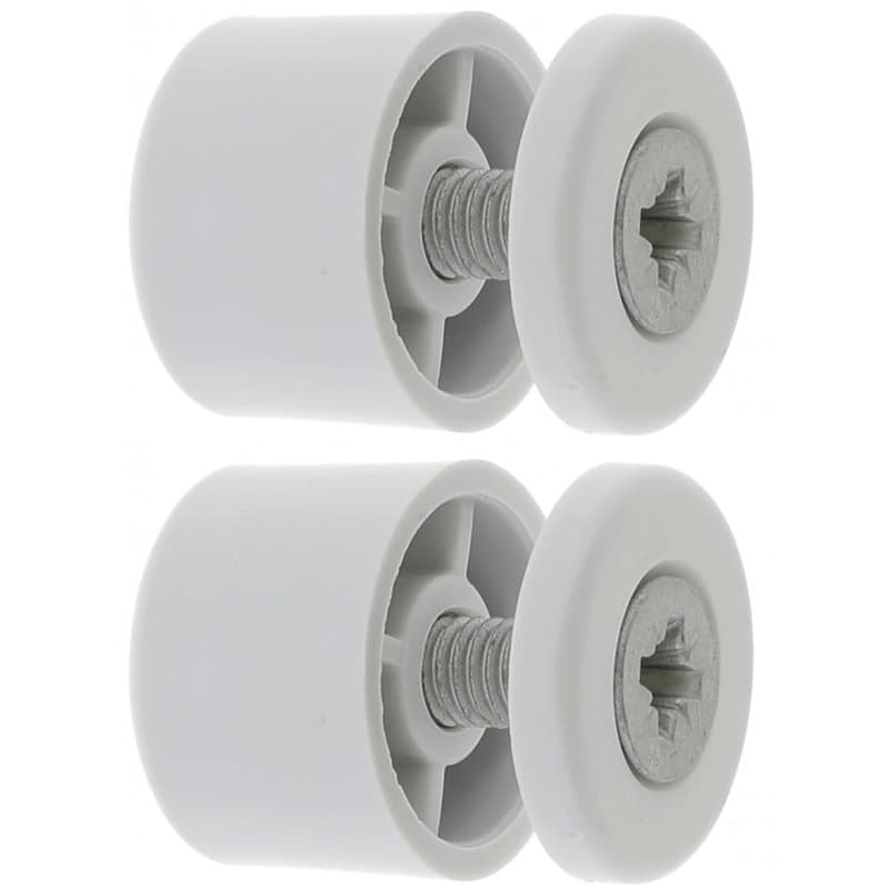 cyclingcolors 2x Butée d'arrêt de lame finale de volet roulant ronde 15mm Ø22mm en PVC avec rondelle et vis Store Fenêtre Enroul