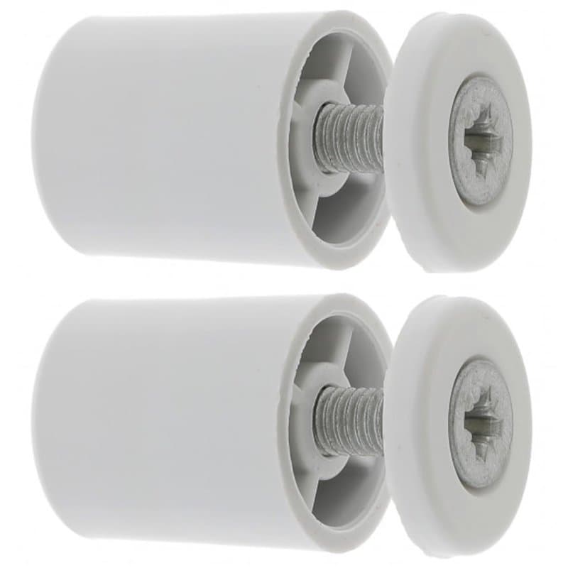 cyclingcolors 2x Butée d'arrêt de lame finale de volet roulant ronde 25mm Ø22mm en PVC avec rondelle et vis Store Fenêtre Enroul