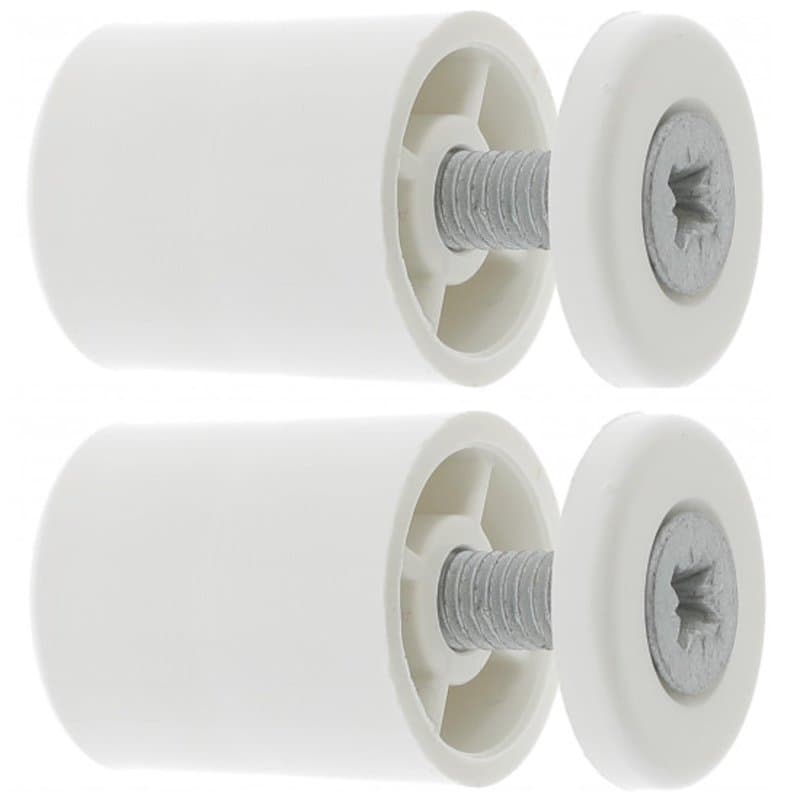 cyclingcolors 2x Butée d'arrêt de lame finale de volet roulant ronde 25mm Ø22mm en PVC avec rondelle et vis Store Fenêtre Enroul