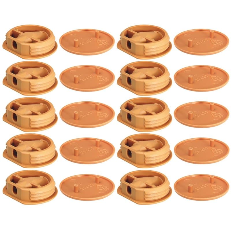 cyclingcolors 10x Ferrure d'assemblage beige avec cache en plastique idéal caravane bateaux vans camping-cars camions aménagés C