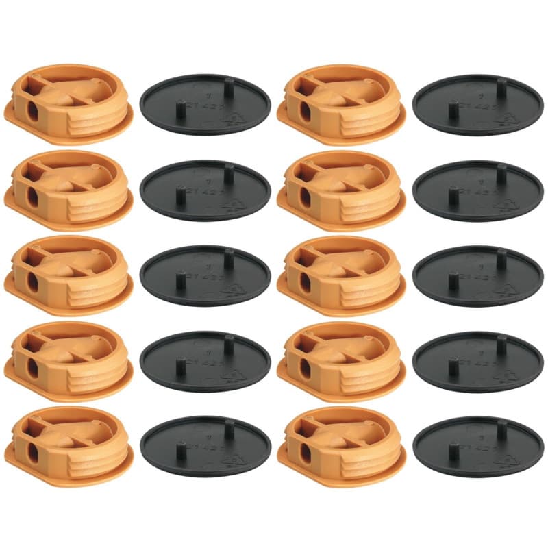 cyclingcolors 10x Ferrure d'assemblage beige avec cache en plastique idéal caravane bateaux vans camping-cars camions aménagés C