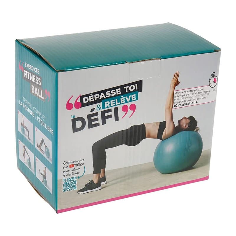 upfit - Ballon d'exercices de pilâtes - Permet Le renforcement Musculaire du Dos, du Ventre - Sert à accompagner Les mouvements