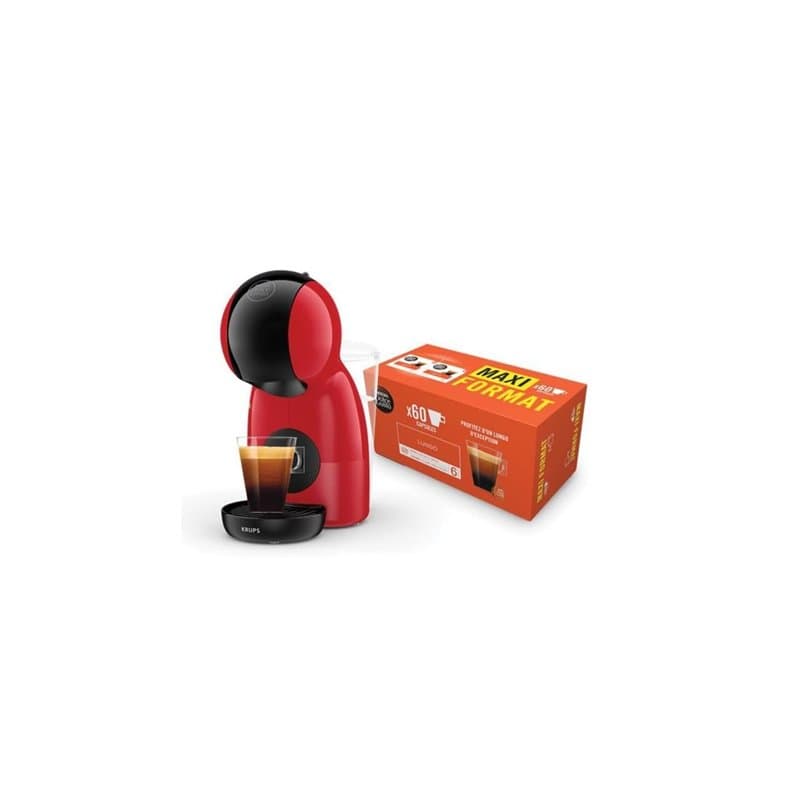 Machine a Cafe KRUPS Nescafé Dolce Gusto + 60 capsules de café lungo, Cafetiere multi-boissons, 15 bars, Piccolo XS YY5129FD
