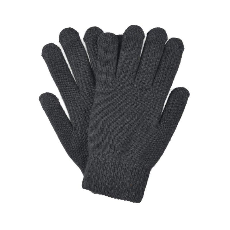 TOUTACOO, Gants Tactiles (10 doigts) EN LAINE avec doublure pour iPhone, Samsung et Smarphones, Noir, Taille unique
