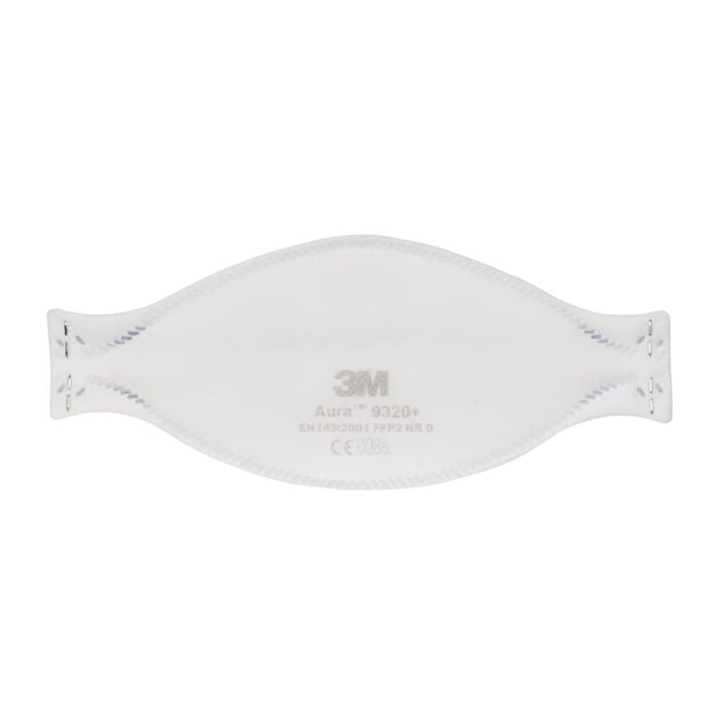 3M Respirateur Aura 9320+ FFP2, masque anti-poussière sans valve, filtre à faible résistance pour une respiration facile, masque