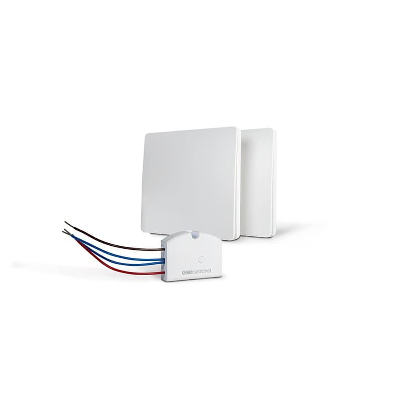 SCS Sentinel, HCN0070, Kit interrupteur Va et Vient, Module Récepteur Filaire, Deux Interrupteurs Emetteurs Extra-plats, Sans Fi