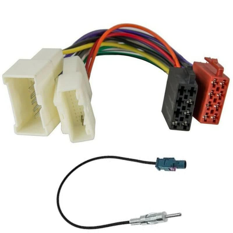 Sound-way - Câble Adaptateur Radio Faisceau pour Installation autoradio fiche ISO et d'antenne Compatible avec Renault, Dacia à