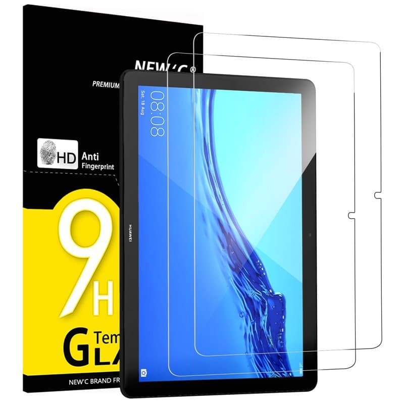 NEW'C Lot de 2, Protection Écran en Verre Trempé pour Tablette Huawei MediaPad T5 10.1, Film Protection écran efficace contre le