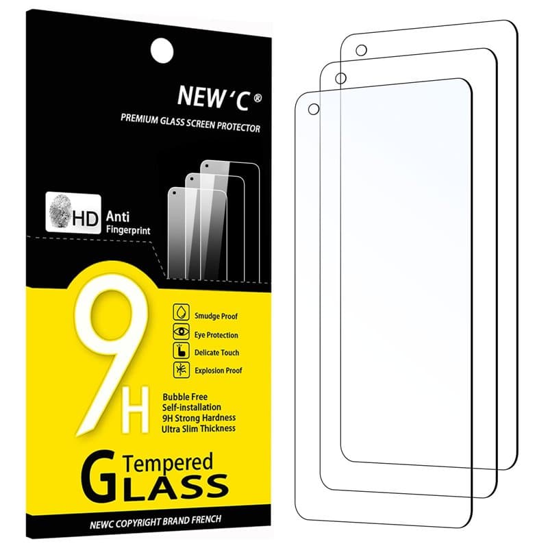 NEW'C Lot de 3, Verre Trempé pour Realme Narzo 50, Realme 9 Pro Film Protection écran efficace contre les Rayures - Ultra Résist