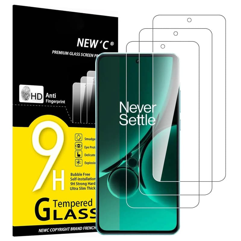 NEW'C Lot de 3, Verre Trempé pour OnePlus Nord CE 3 5G, Film Protection écran sans Bulles d'air Ultra Résistant (0,33mm HD Ultra