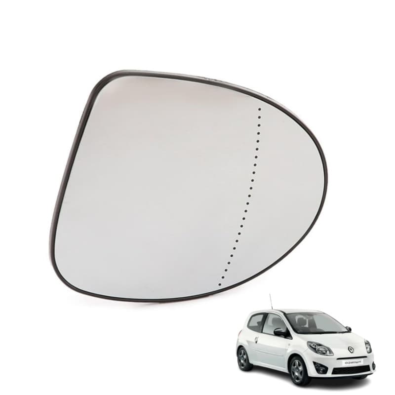 Glace de Rétroviseur Extérieure AVANT DROIT (Dégivrante) avec Support compatible pour Twingo 2 Thalia et Symbol 7701067338