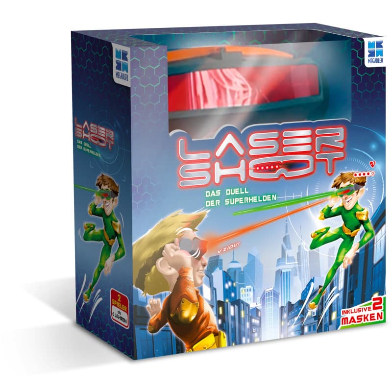 Megableu Shoot tir Combat pour Enfants intérieur 2 Masques Laser Inclus-Cadeau interactif-Jeu d'extérieur-À partir de 6 Ans-Vers