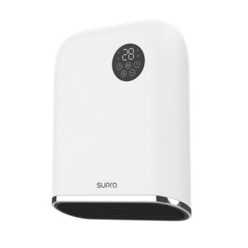 Supra TINO COMBO BLANC - Chauffage mural et mobile, 2000W, design élégant et fin, 3 modes, minuterie 24h, protection IP24 (fixe)
