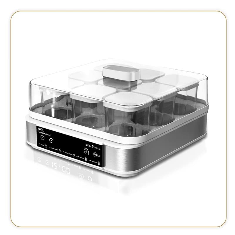 LITTLE BALANCE 8448 Yaourtière Dessertière, Yaourts Desserts Fromages blancs faits maison, 5 programmes automatiques, 9 pots en