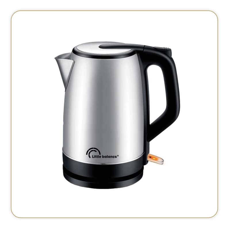 LITTLE BALANCE 8519 Little Inox, Bouilloire électrique, Sans fil, 1,7 L, Filtre anti-calcaire, Tout Inox