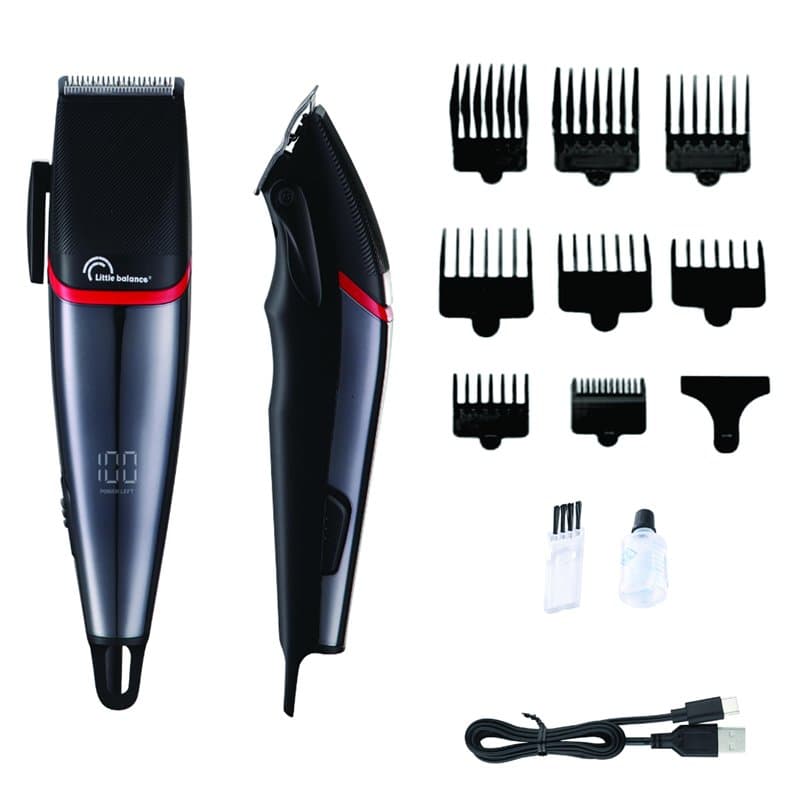 LITTLE BALANCE 8804 Easy Performance, Tondeuse cheveux homme, Autonomie 2h30, Recharge USB-C, Ecran LED, 8 sabots, 4 réglages de
