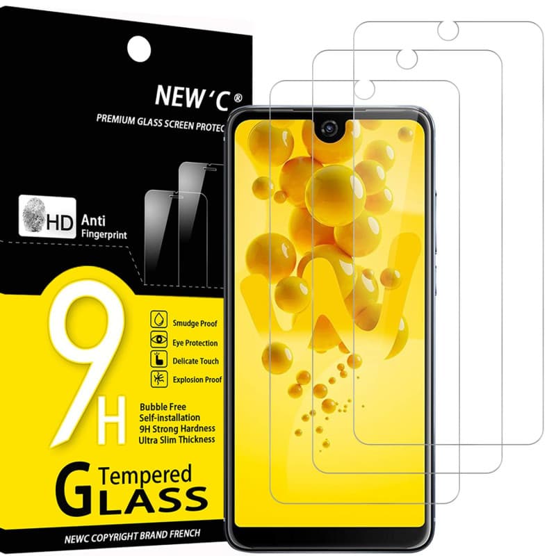 NEW'C Lot de 3, Verre Trempé Compatible avec Wiko View 2, Film Protection écran sans Bulles d'air Ultra Résistant (0,33mm HD Ult