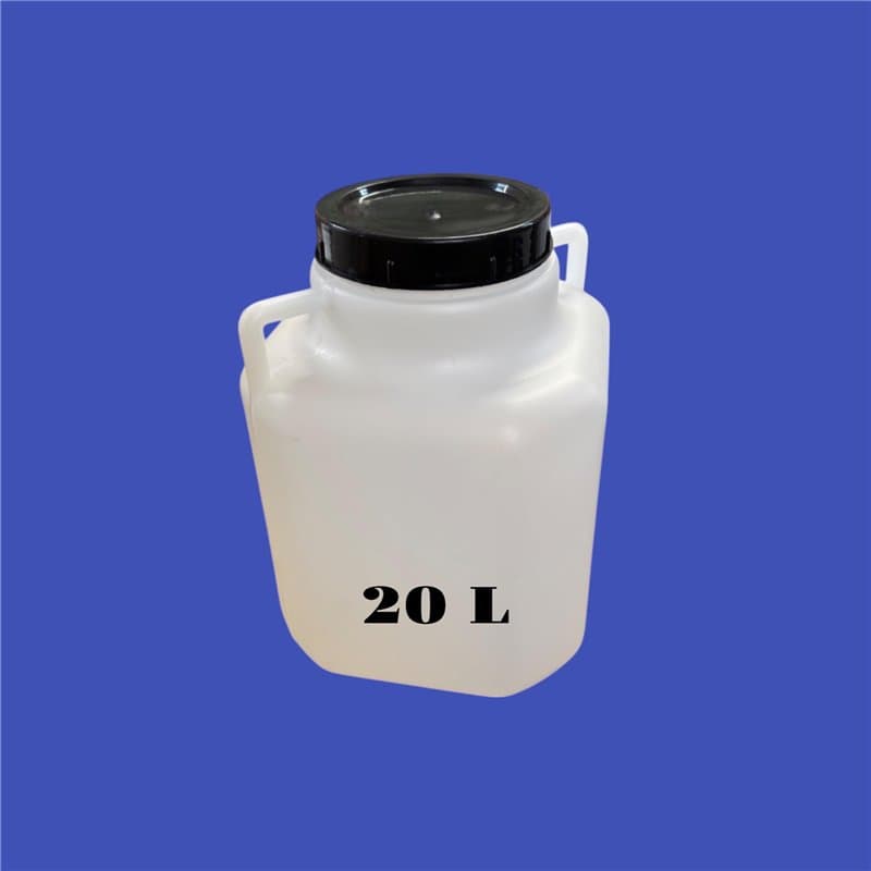 Bidon Plastique 20 litres avec Large Ouverture (Ø18,5 cm) – Stockage Alimentaire et Eau Potable – Poignée Ergonomique et Couverc