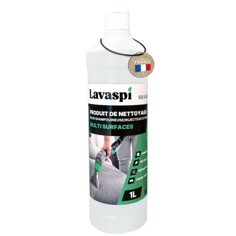 Lavaspi Produit Nettoyant Pour Shampouineuse Injecteur Exracteur, Canapé Moquette Matelas Tissus - Ultra Concentré - N1305