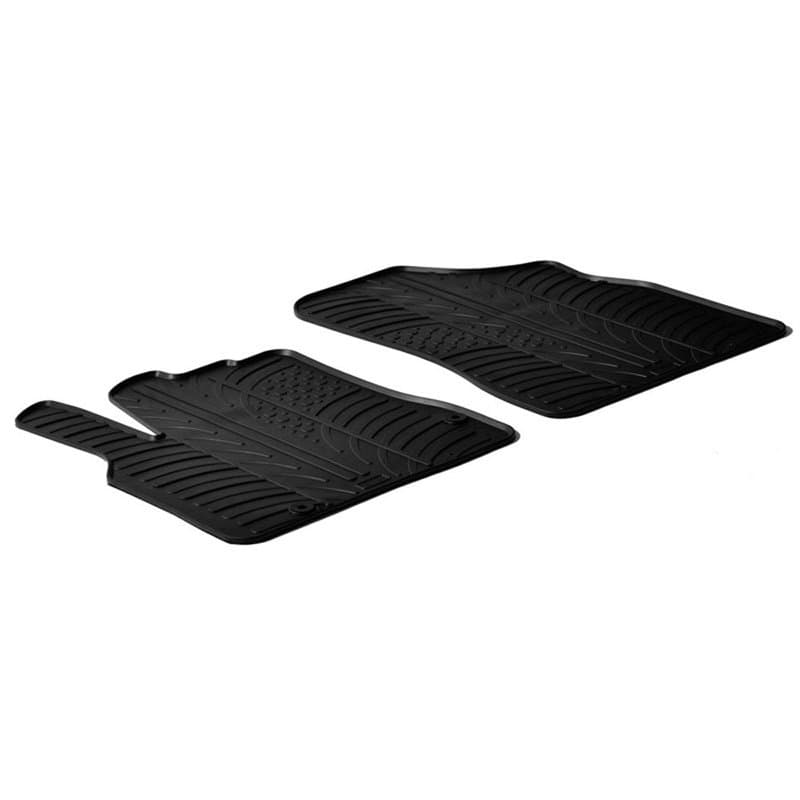 Set tapis de caoutchouc compatible avec Citroen Berlingo / Peugeot Partner 2008-2018 (T profil 2-pièces + clips de montage), Noi