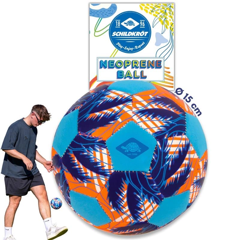 Schildkröt Mini Beach Soccer en Néoprène, Taille 2, Ø 15 cm, Petit Ballon de Football pour Les Mains et Pieds des Enfants, Surfa