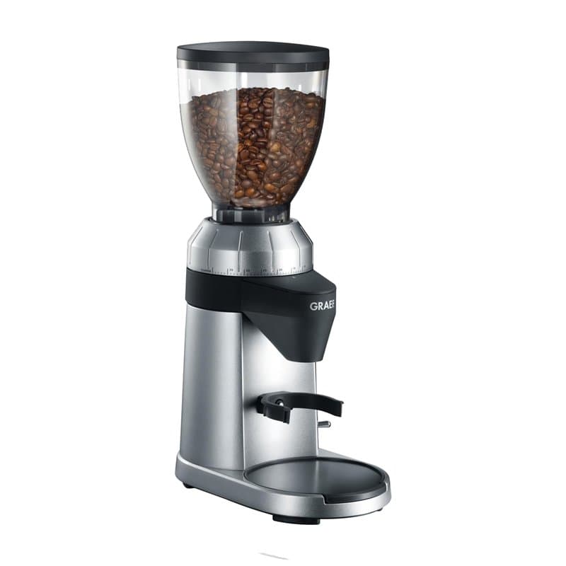 GRAEF CM800 – Moulin à café électrique, boîtier alu, broyeur conique inox, 40 réglages, réservoir 350g, porte-filtre, insert ant