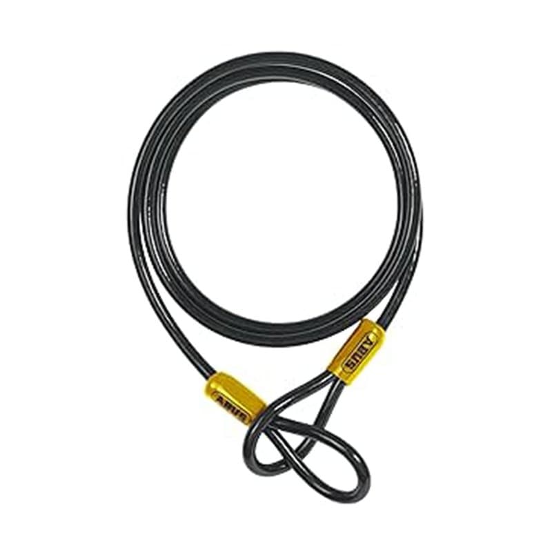 ABUS Câble à boucle Cobra 10 – Câble en acier gainé de plastique – Fusible pour accessoires de vélo et moto – 2 m de long, 10 mm