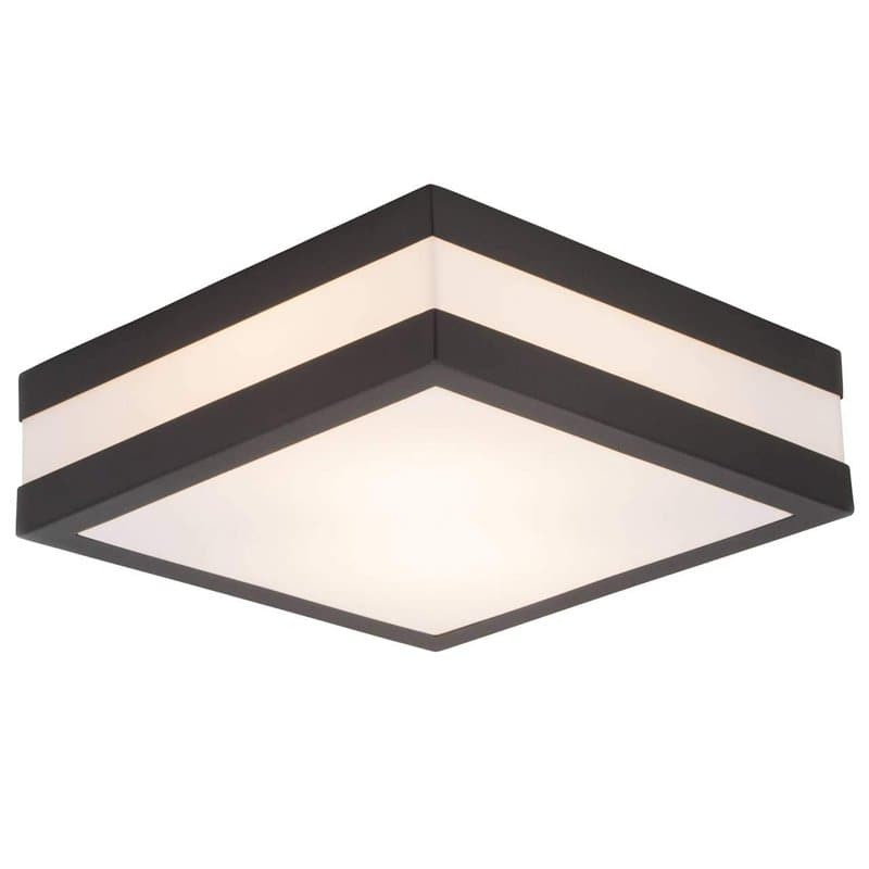 BRILLIANT lamp Matteo applique murale et plafonnier d'extérieur 29x29cm anthracite / blanc | 2x lampes normales A60, E27, 11W, g