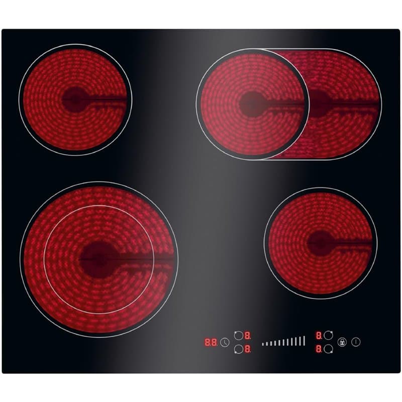 Bomann, Plaque de cuisson en vitrocéramique 4 feux avec double zone encastrable, EBK7941