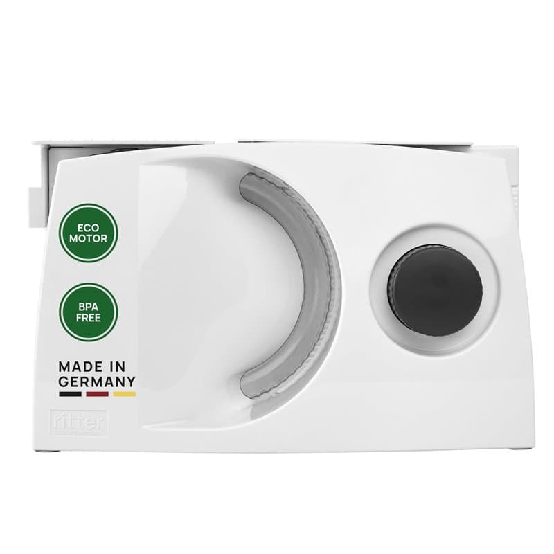 ritter markant 01 E Trancheuse universelle électrique pliable & machine à couper le pain avec lame polie par électrolyse, Made i