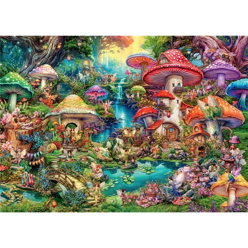 Ravensburger - Puzzle Adulte - Puzzle 1000 pièces - Le Village de Champignons/Aimee Stewart - Adultes et Enfants à partir de 14