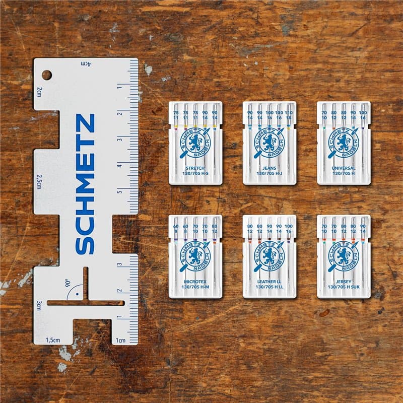SCHMETZ | 30 Aiguilles pour machines à coudre | Maxi Starter Set | pour les matériaux les plus courants | Assortments | Avec 1 r