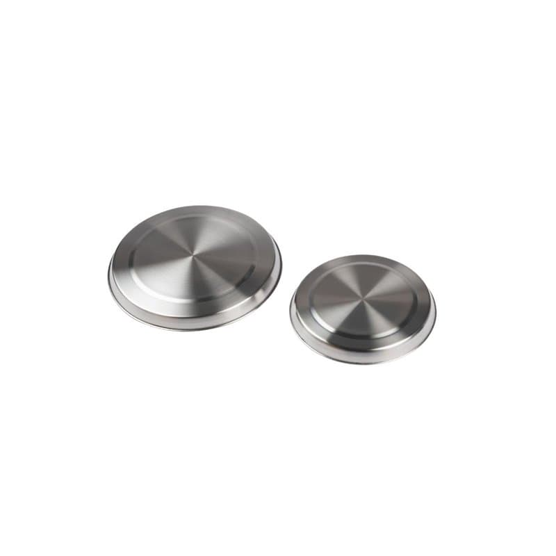 Fackelmann 12306 Lot de 2 caches plaques de cuisson gaz et électrique, cache plaque de cuisson, Acier inoxydable, 16 et 20 cm, A